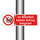 Im Brandfall keinen Aufzug benutzen