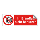 Im Brandfall nicht benutzen