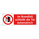 Im Brandfall schließt die Tür automatisch