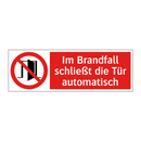 Im Brandfall schließt die Tür automatisch