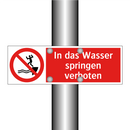 In das Wasser springen verboten