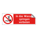 In das Wasser springen verboten