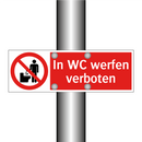 In WC werfen verboten