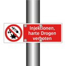 Injektionen, harte Drogen verboten