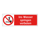 Ins Wasser springen verboten