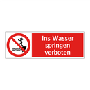 Ins Wasser springen verboten