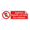 Jeglicher Verkehr auf dem Eis verboten