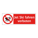 Jet Ski fahren verboten