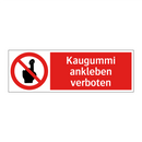 Kaugummi ankleben verboten