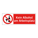Kein Alkohol am Arbeitsplatz