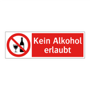 Kein Alkohol erlaubt