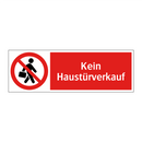 Kein Haustürverkauf