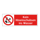 Kein Hineinschubsen ins Wasser