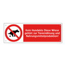 Kein Hundeklo Diese Wiese gehört zur Tierernährung und Nahrungsmittelproduktion!