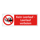 Kein Leerlauf - Leerlauf verboten