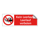 Kein Leerlauf - Leerlauf verboten