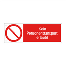 Kein Personentransport erlaubt