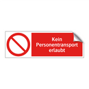 Kein Personentransport erlaubt