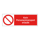 Kein Personentransport erlaubt