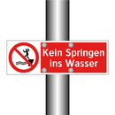 Kein Springen ins Wasser