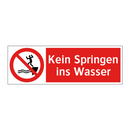 Kein Springen ins Wasser