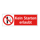 Kein Starten erlaubt