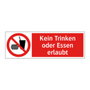 Kein Trinken oder Essen erlaubt