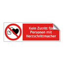Kein Zutritt für Personen mit Herzschrittmacher