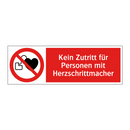 Kein Zutritt für Personen mit Herzschrittmacher