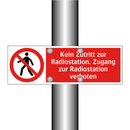 Kein Zutritt zur Radiostation. Zugang zur Radiostation verboten