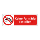 Keine Fahrräder abstellen!