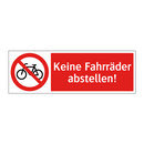 Keine Fahrräder abstellen!
