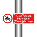 Keine manuell betriebenen Wasserfahrzeuge