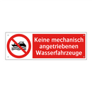 Keine mechanisch angetriebenen Wasserfahrzeuge