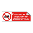 Keine mechanisch angetriebenen Wasserfahrzeuge