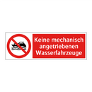 Keine mechanisch angetriebenen Wasserfahrzeuge