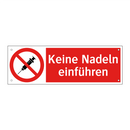 Keine Nadeln einführen