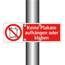 Keine Plakate aufhängen oder kleben
