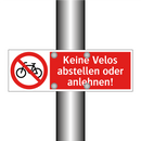 Keine Velos abstellen oder anlehnen!