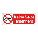 Keine Velos anlehnen!