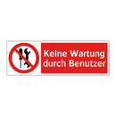 Keine Wartung durch Benutzer