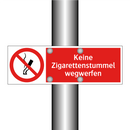 Keine Zigarettenstummel wegwerfen