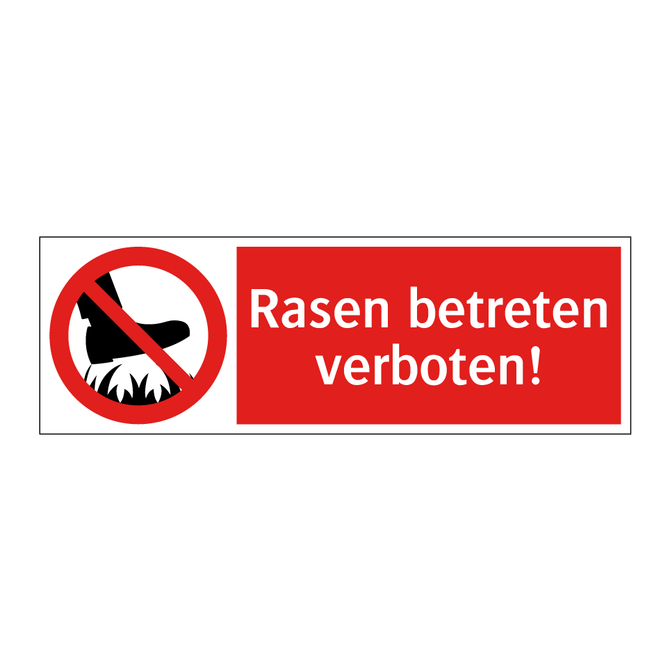 Kauf Rasen betreten verboten! schild DEP8212