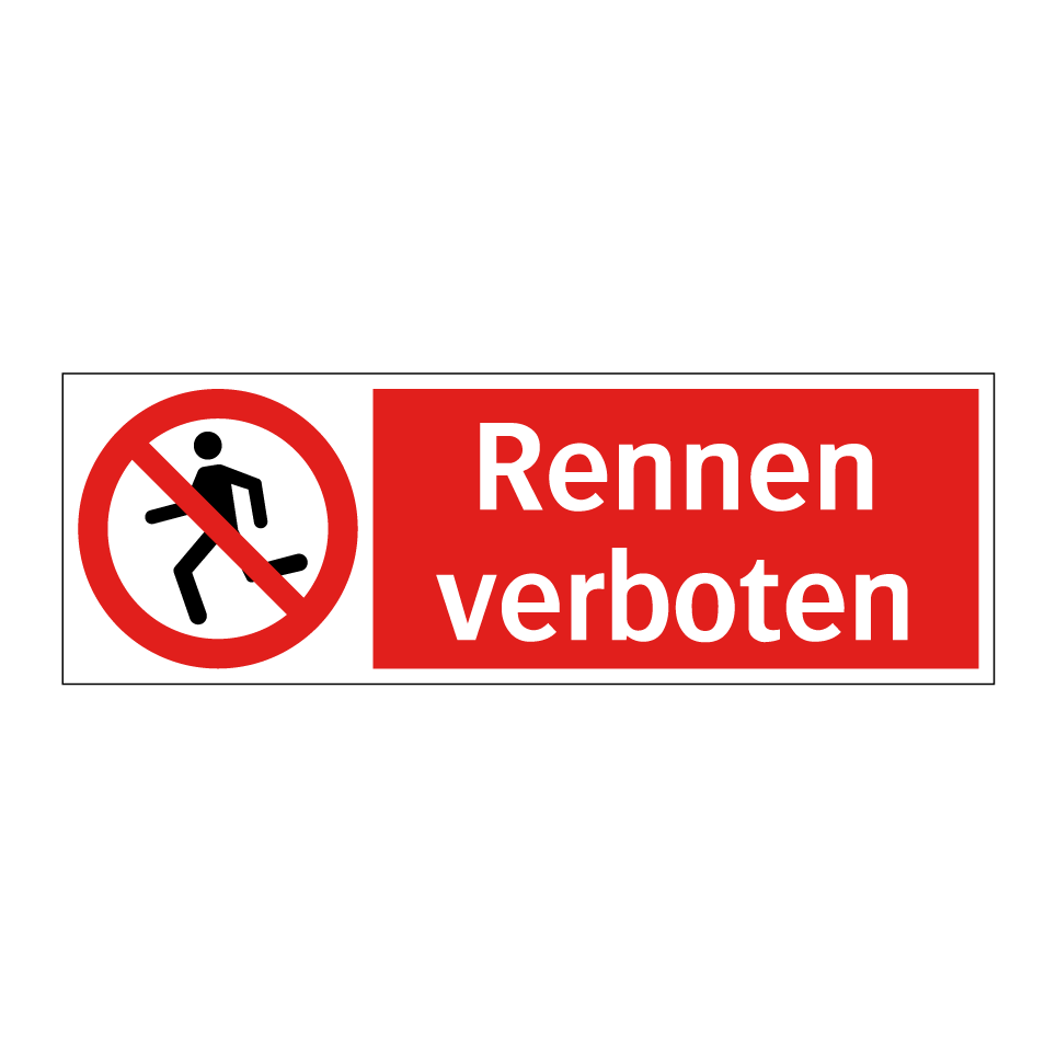 ISO Sicherheitskennzeichnung - Rennen verboten main image 0