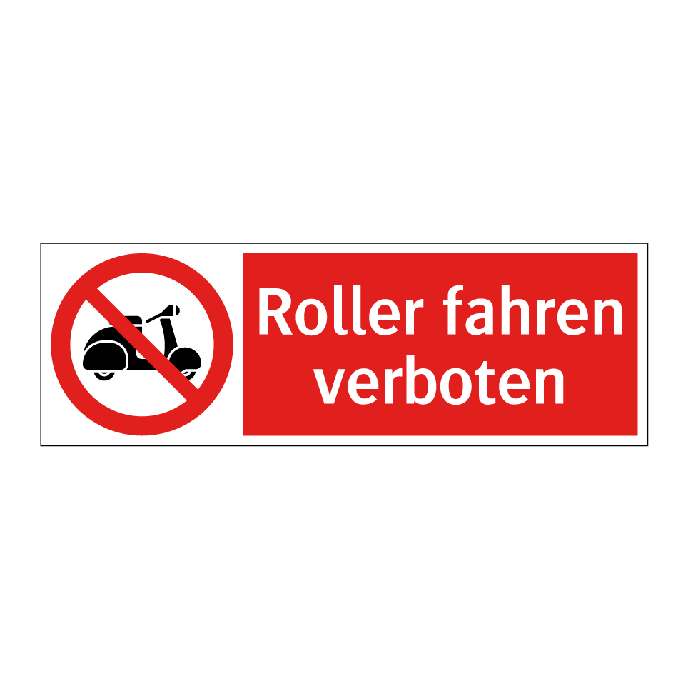 Verbotsschilder - Rollerfahren verboten main image 1