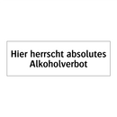 Hier herrscht absolutes Alkoholverbot