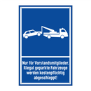 Nur für Vorstandsmitglieder. Illegal geparkte Fahrzeuge werden kostenpflichtig abgeschleppt!
