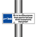 Nur für Vorstandsmitglieder. Illegal geparkte Fahrzeuge werden kostenpflichtig abgeschleppt!