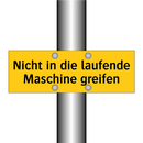 Nicht in die laufende Maschine greifen