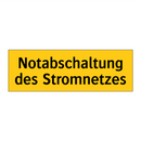 Notabschaltung des Stromnetzes